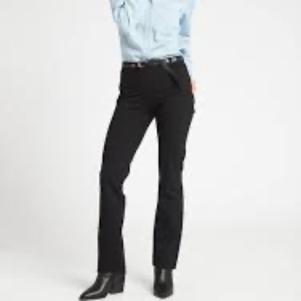 BetaBrand Black Straight-Leg Classic Dress Pant Yoga Pant, XL